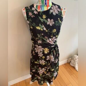 RW&CO. Black Floral Midi Dress